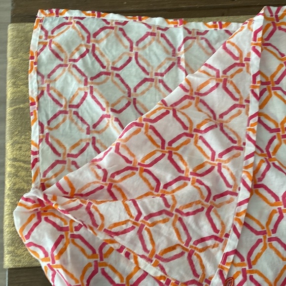 Barbara Gerwit Beaded Orange/Hot Pink Swim Coverup Size M - Picture 5 of 10